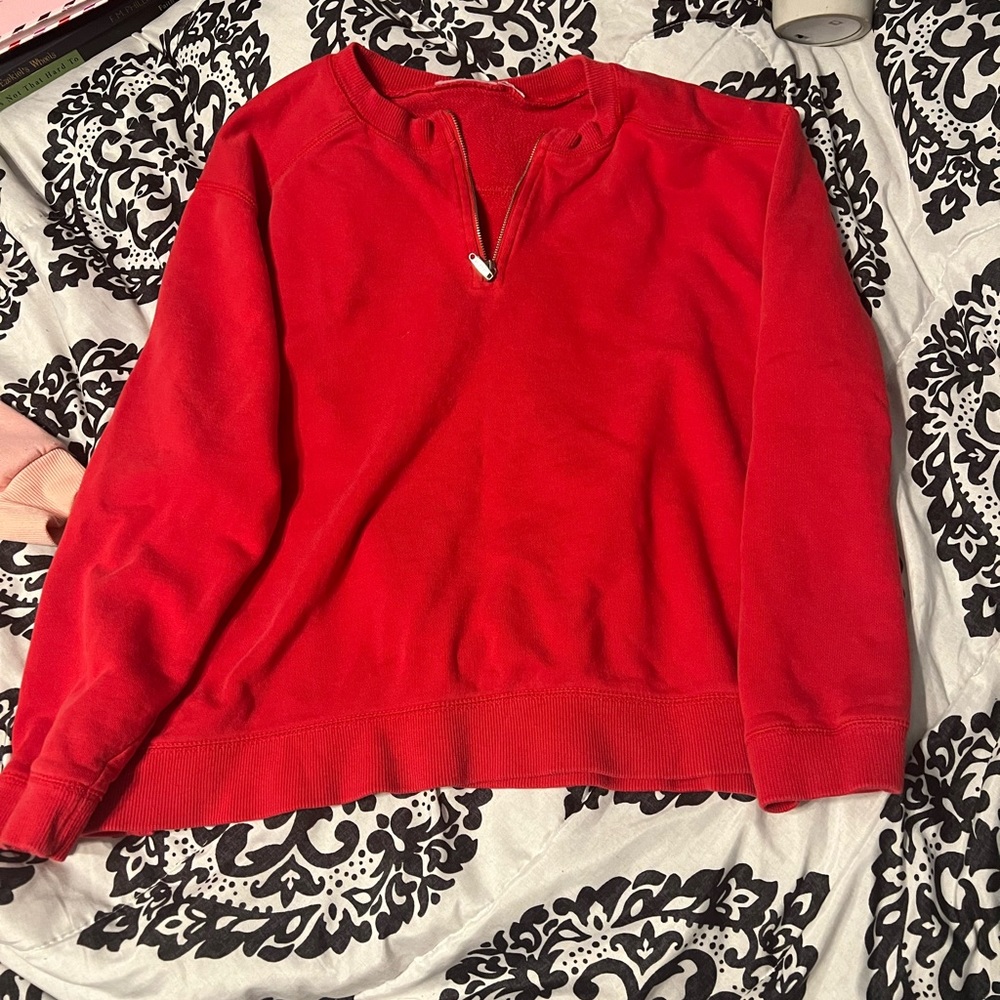 crew neck zip